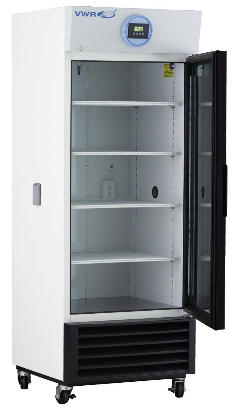 VWR SERIES CHROMATOGRAPHY REFRIGERATORS WITH NATURAL REFRIGERANTS 1 to 10 C Uniform forced air Directional cooling with oversized evaporators and condensers Glass and solid door options available in