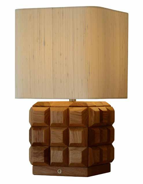 OAK CUBE TABLE LAMP 25cm 40cm HAND-CRAFTED LAMPS Here we have a solid, locally sourced rustic oak cube lamp finished with a semi matt oil.