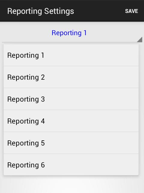 Select the top column to select the reporting priority you want to edit.