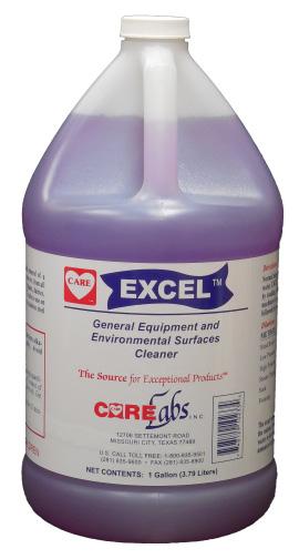 *Main Cleaners / Degreasers EXCEL (#LC10) General Equipment and Environmental Surfaces Cleaner. Excel achieves superior results in the removal of even tenacious soils in food process operations.