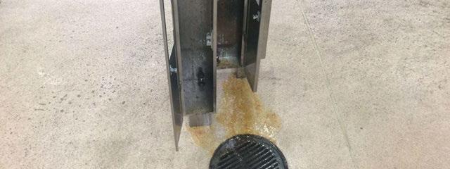 Proceed to clean the grease