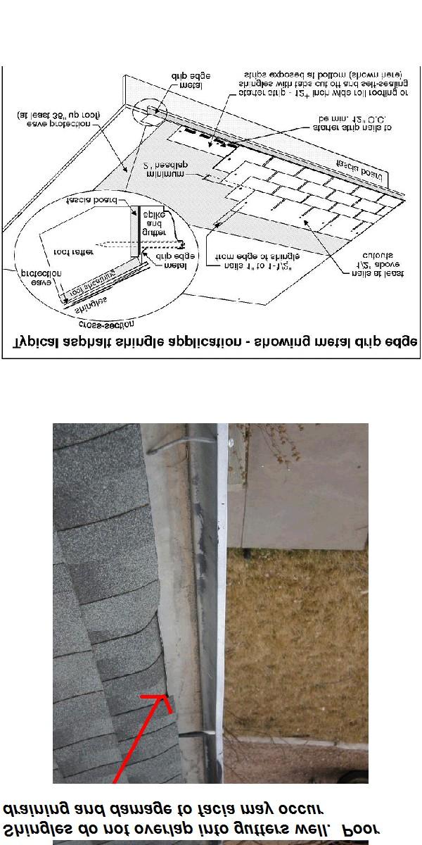 EXPOSED FLASHINGS: TYPE AND Good conditions.