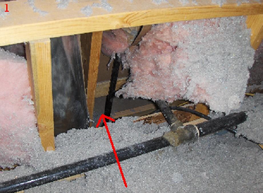 Attic Wall Insulation Type and Thickness Missing insulation noted in some areas need to be replaced.
