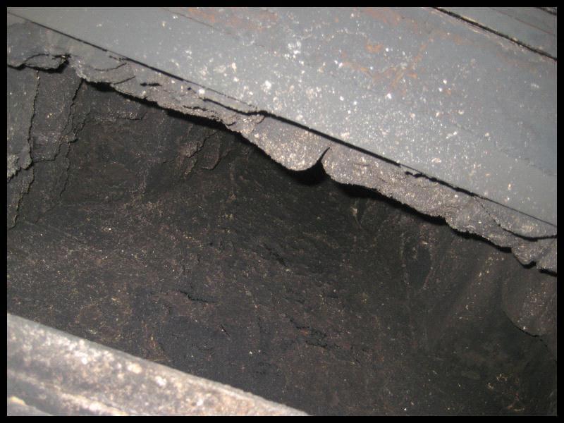 Missing mortar above or to the sides of the firebox, creating voids, may present an unsafe condition during normal usage due to the possibility of wood framing members being exposed to dangerously