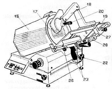 5.3.3 TRAY WITH SPECIAL ARM N.B.: The product to cut is only loaded onto the tray when the graduated dial is set to 0 and with the motor off (Fig. 11). The procedure is as follows: 1.