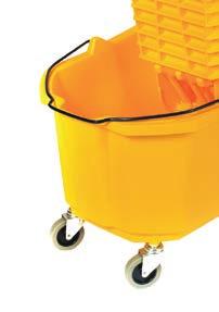 Down Press Wringer Bucket Combo shown with exposed side panel to view gear mechanism Commercial grade industrial plastic molded in classic