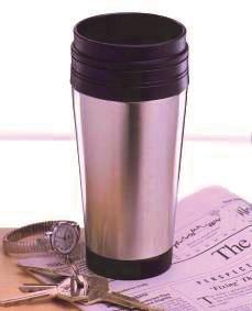 Travel Tumblers / Mugs Item# 0629 Stainless Steel 14 Ounce Travel Tumbler Double-wall stainless steel tumbler with brushed satin finish.