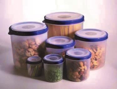 02 Lbs Suggested Retail: $ 12.99 Item# 1670 14 Piece Jumbo Round Container Set 14 piece set polypropylene with TPR tight grip food containers. Includes: 0.4 qt, 0.85 qt, 1.65 qt, 3.0 qt, 4.8 qt, 7.