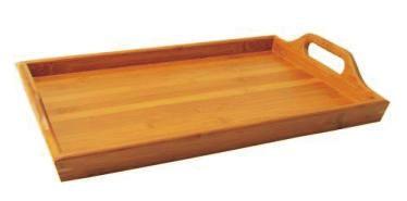 Bamboo - Serveware Item# 3130 Extra Large Serving Tray Overall Size with handles 18.9 x 13 7/8 x 2 3/8.