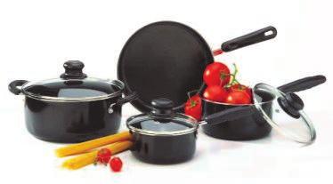 Cookware - Carbon Steel Item# 0450E 7 Piece Carbon Steel Non-Stick Cookware Set Made of 0.