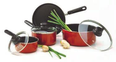 Cookware - Carbon Steel Item# 0450ORG 7 Piece Carbon Steel Non-Stick Cookware Set Made of 0.