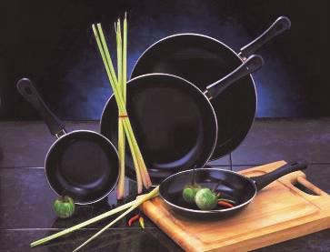 10 Lbs Suggested Retail: $ 12.99 Item# 1393E 3 Piece Carbon Steel Non-Stick Fry Pan Set Made of durable 1.