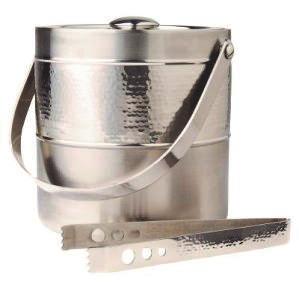 99 Country of Origin: India Item# 3109 Stainless Steel Ice Bucket 6 tall and 6 in diameter. Double wall insulated construction. Crafted from high quality 0.6mm stainless steel.