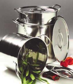 99 Country of Origin: India Item# 1070 3 Piece Stainless Steel Stockpot Set Includes: 8, 12 and 16 qt. stainless steel stockpots.