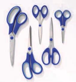 06 Lbs Suggested Retail: $ 9.99 Item# 2946 5 Piece Multi-Purpose Scissor Set - Blue Easy grip blue handles with stainless steel blades.
