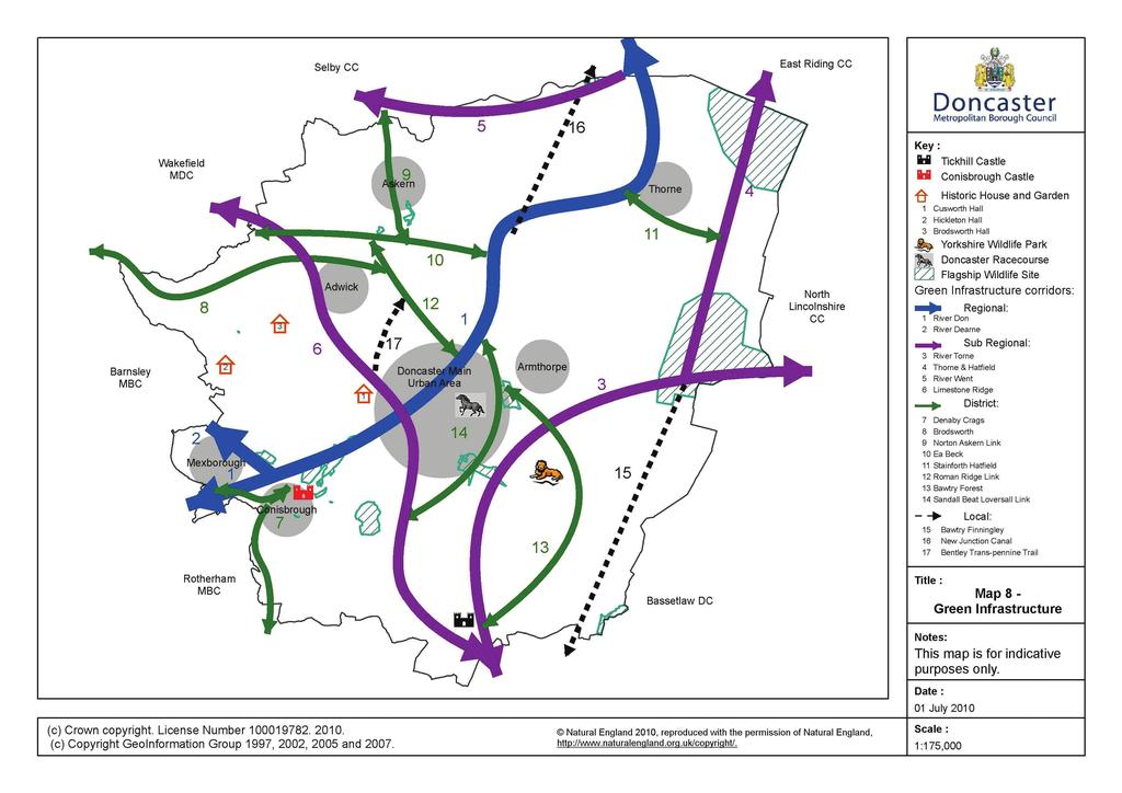 Map 8: Green Infrastructure Corridors