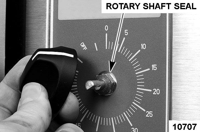 Remove rotary shaft seal from timer shaft and remove timer. 3. Remove component. Fig. 5 4. Reverse procedure to install replacement component and check steamer for proper operation.