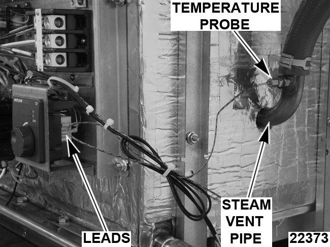 Reverse procedure to install replacement probe and check steamer for proper operation. 5.