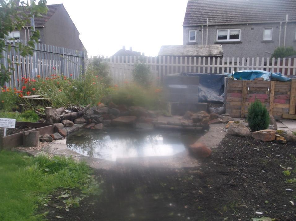 JULY 2014 Our New Wildlife Pond is prepared,