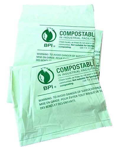 Compostable bags come in a variety of sizes, and must contain one of the following logos: am Do not use plastic or