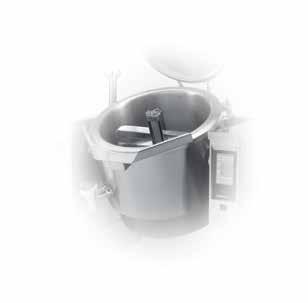 Quality food comes first Boiling Pans Quick heating Thanks to the indirect heating system with steam at 1.5 bar (125 C) pressure, heating times are reduced automatically.