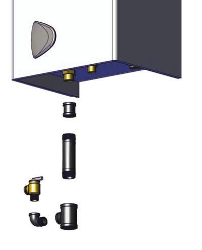 4 Raccordement du ballon pour la production d'eau chaude sanitaire Le module électronique de l'unité est conçu pour gérer un ballon extérieur pour la production d'eau chaude sanitaire.
