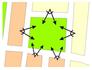 Structuring layout Figure 19a: Neighbourhood parks within a five-minute walking distance satisfy the most immediate recreation