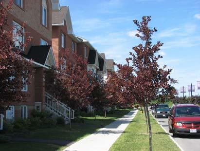 Figure 26a: Safe connections between key destinations within the neighbourhood may require two sidewalks on a street.