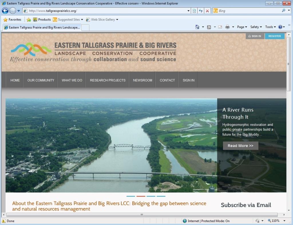 Eastern Tallgrass Prairie & Big Rivers LCC Welcome to
