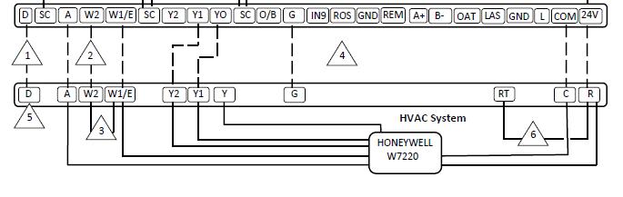 WIRING DIAGRAM Conventional H/C or H/C with Honeywell W70 Jade TM Control Economizer, with or without Dehumidification JADE TM 5 W**A units use D terminal W**A units use terminal Optional wire only