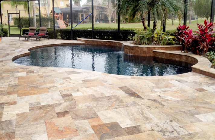 CAPPADOCIA Exterior Collection Available In: PAVERS: 6X12, 24x24, FRENCH PATTERN - COPING: 12X12 - WATERLINE