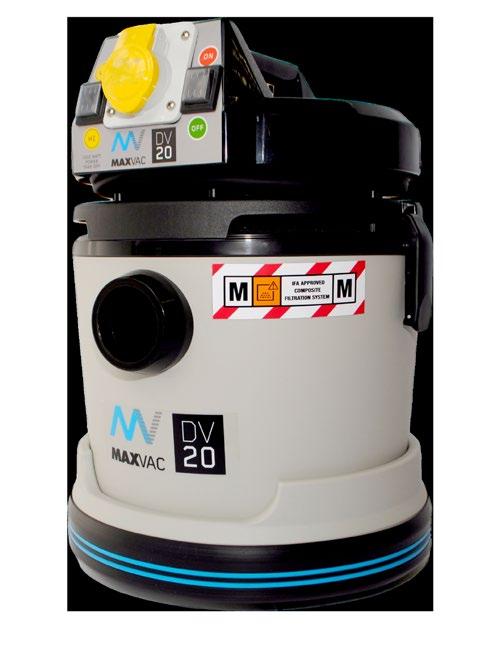 The drum is extremely tough and can withstand Two stage motor Wet & dry capability Up to 1300w power take off The axvac Dura DV-20-B is a certified -Class single motor vacuum.