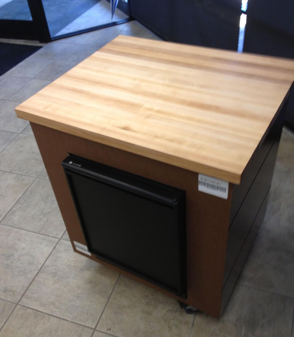 2) Our Undercounter Refrigeration Stations give you 3 feet of extra Butcher-Block counter space each with one