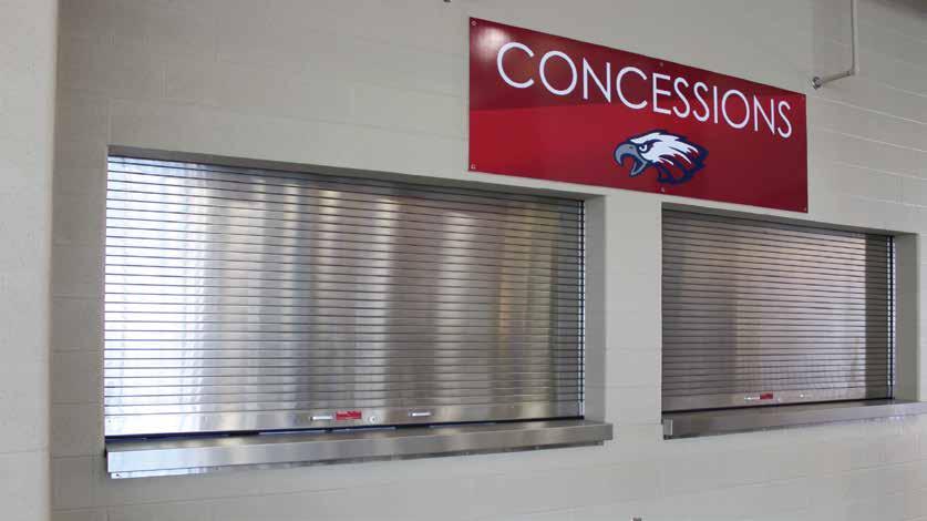 RATED COUNTER SHUTTERS Custom Built for Everyday Use Our Rolling Counter Shutters protect interior corridors and create structural seperation in openings where lifesafety is a priority.