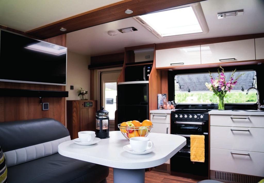 Perfect for two; the Dreamseeker is also family friendly thanks to a spacious interior and versatile accommodation which sleeps up to five people.