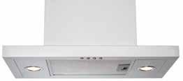900mm Integrated Rangehood IRI9WE3 White High power 1,000m 3 /h, 65dBA maximum noise level, 150mm ducting outlet, twin filter.