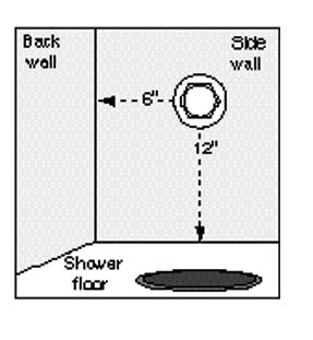 Steamhead Installation 1. Drill a 1.5 diameter hole in the shower wall or wall for the steam outlet line. Refer to figure 1a as a guide for the proper location of the hole.