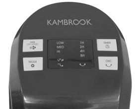 Using Your Kambrook ArcticTower Fan continued Setting the Timer The timer function works in all operating modes and switches the unit into standby mode after the selected number of hours have elapsed.
