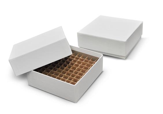 Standard Cardboard 100-cell Divider (1180063-U) 100-cell Dividers are made of 10x10, 7/16 cells and each divider holds 100 12 mm wide vials.