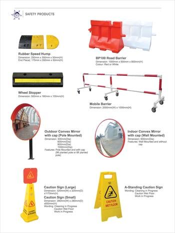 road barriers, indoor caution signs and steel warning signs.