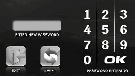 11. Password change Select the PASSWORD CHANGE submenu from the Engineering menu and press ENTER. Then enter the new password for accessing the Engineering menu. Press OK.