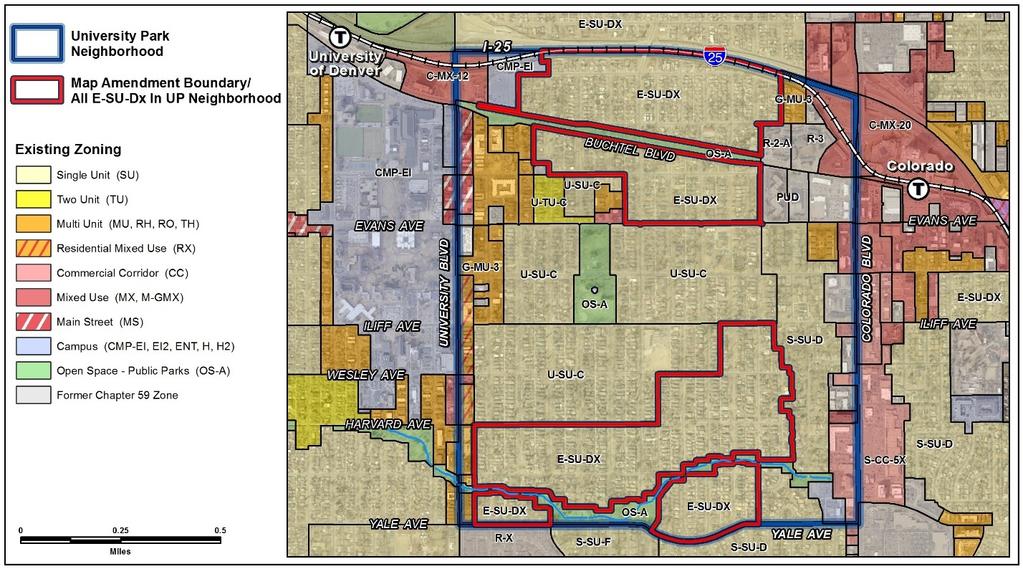 Page. Existing Zoning The current E-SU-Dx zone district is a single-unit residential district in the Urban Edge Neighborhood context.