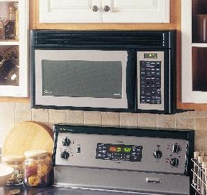 Profile Spacemaker Microwave Oven with Sensor Cooking Message Center allows you to leave audio messages for your family.