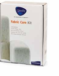Always apply the protective cream after cleaning. The Stressless Fabric Care kit contains a fabric cleaner, a stain remover and an ox cleaner.