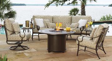 Seating, dining, and lounging options topped with luxurious cushioning equates to years of carefree ease with Nob Hill, a Signature cast aluminum collection.
