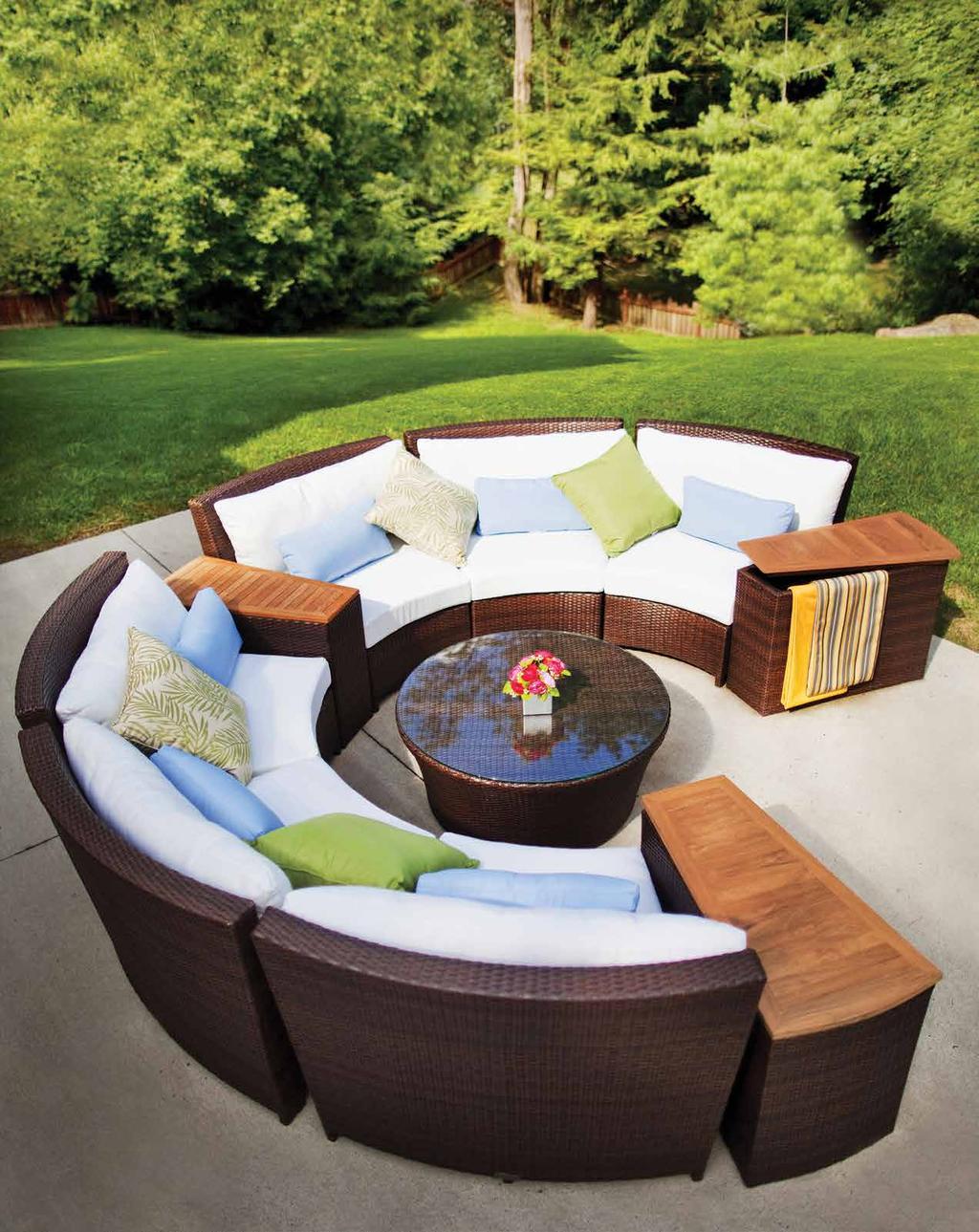 Lotus Armless Chair Lotus Coffee Table Lotus Sectional This patio set is exceptionally