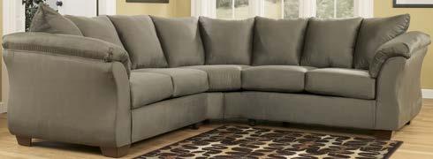 w/half Wedge 75004 DARCY CAFE -55-56 Sectional -25  Sectional w/half