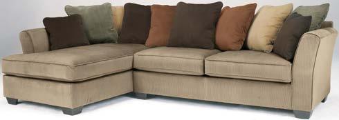 Loveseat Sectional w/half Wedge 12802 ATMORE CHOCOLATE -55-67