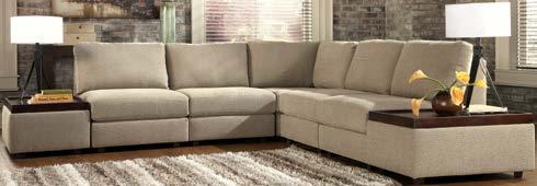 STATIONARY UPHOLSTERY SECTIONALS 39803 JESSA PLACE PEWTER -16-34-67