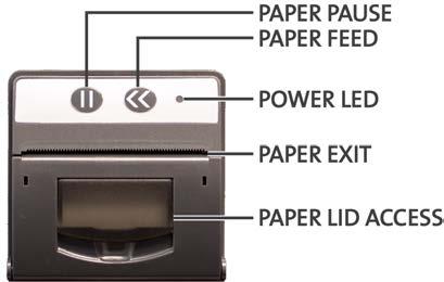 The printer includes a front loading feature for replacing paper rolls. Refer to "Equipment List" on page 121 for the part number and description of the paper roll replacement.